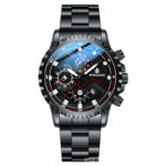 New Black Warrior Watch Men's Automatic Non-Mechanical Genuine Waterproof Luminous Calendar - Image 5