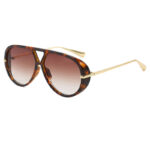 European and American Toad Sunglasses 2026 New Large Frame Pilot Premium Glasses Double Beam Women's Fashionable Retro Sunglasses - Image 5