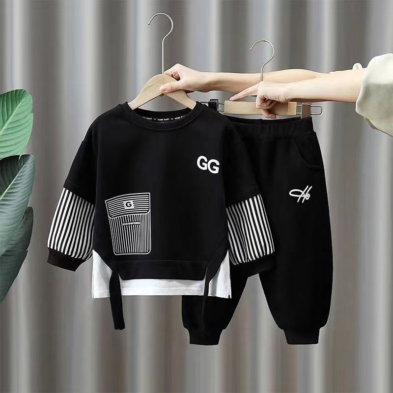 O1CN01u6Ncki2FSdfX5jnop_2211113218879-0-cib-1.jpg Boys' suit spring and autumn clothes 2026 new children's handsome fashion clothes trendy baby spring Internet celebrity sweatshirt - Image 1