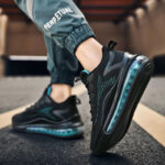 Foreign Trade Cross-Border Flying Knitted Running Shoes For Men Spring Shock-Absorbing Air Cushion Sneakers, Casual Shoes For Men, Versatile For Men - Image 4