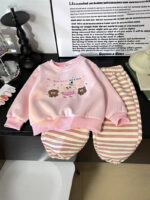 Girls' sweatshirt set autumn outfit 2025 new children's foreign fashionable baby clothes casual two-piece set spring and autumn trend - Image 5