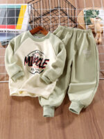 Boys' Spring/Autumn Two-Piece Sweatshirt Set  Trendy Casual Baby & Kids' Clothing Outfit (Wholesale) - Image 3