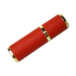 5ml Gold Leather Perfume Atomizer  Portable Travel Refillable Spray Bottle with Glass Vial - Image 5