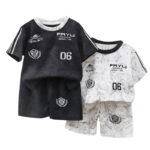 Children's short-sleeved sports set, new summer boys' casual summer clothes, baby shorts, two-piece set stylish children's wear - Image 5