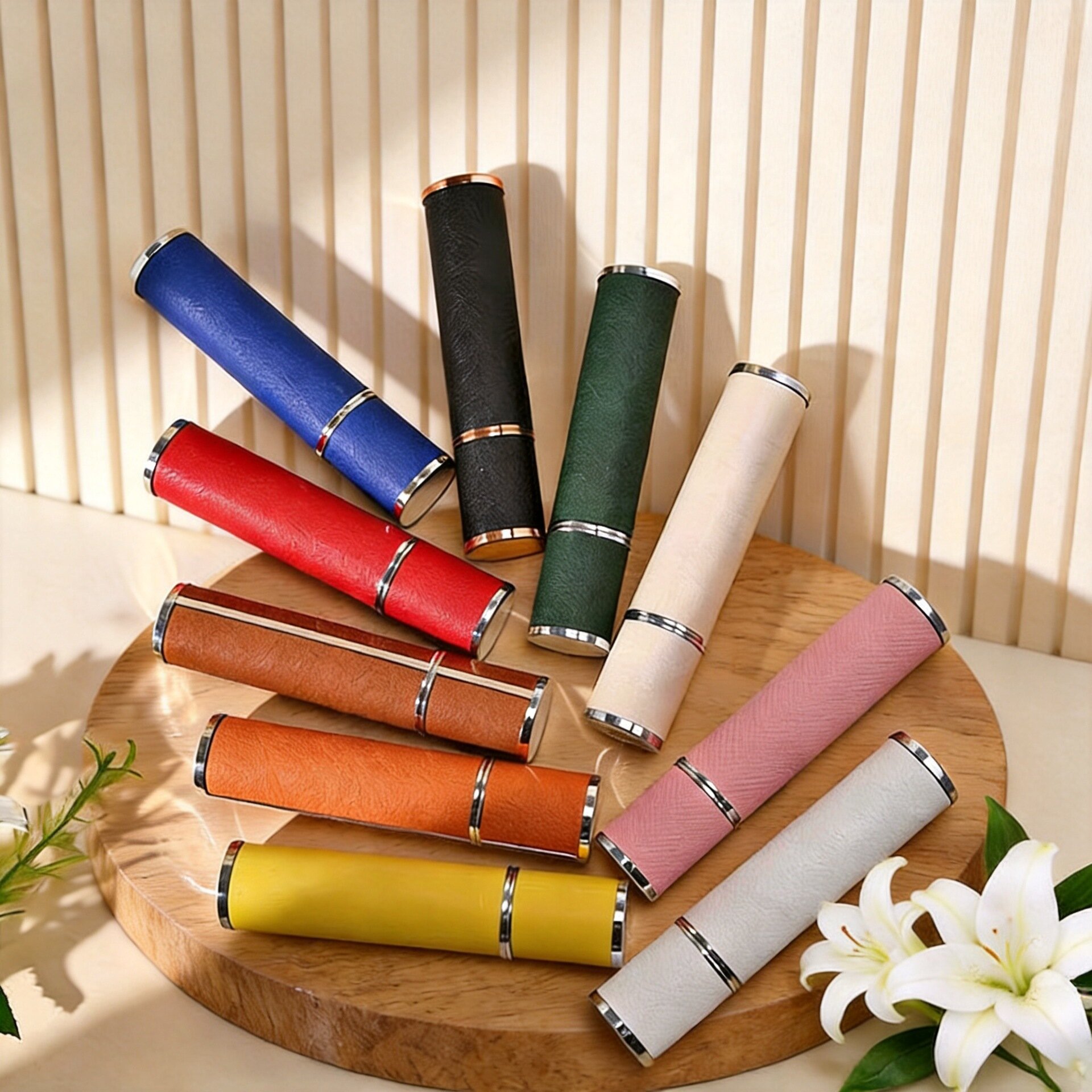 O1CN01MtKzae1tkZlijvHz5_2218591275940-0-cib.jpg 10ml Leather Perfume Refill Bottle, Portable Travel Refill Bottle, High-End Press-Type Refill Bottle, Perfume Spray Bottle - Image 1