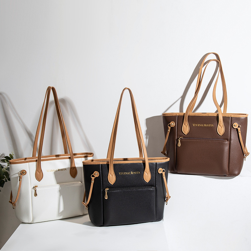 O1CN01Ul5jtD1cYo3hE3Uwd_2219429173613-0-cib.jpg Foreign Trade Source Factory Classic Shopping Bag Oil-Edged Tote Bag, Large Multi-Color Mommy Bag Large Capacity Shoulder Bag For Women - Image 1